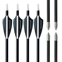 Flèches de tir à l'arc PANDARUS Champion Series - ID 4,2 mm, Spine 300-1500, 12 pièces/boîte pour le tir sur cible et la chasse