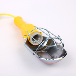 ไฟตรวจสอบแบบมือถือฟู่ ลี่หยาง E27 LED 220V ฝาครอบเหล็กสีเหลือง ไฟทำงานแบบพกพา ไฟสำหรับบำรุงรักษาเครื่องมือ - Product Image 3