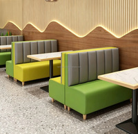 Mobilier commercial personnalisé pas cher pour hôtel, sectionnel, intérieur, imperméable, en bois et cuir, pour café et restaurant