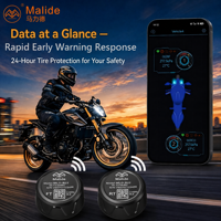 Système de surveillance de la pression des pneus numérique sans fil BLE Valve-Cap pour moto avec capteur externe universel pour vélo électrique CE