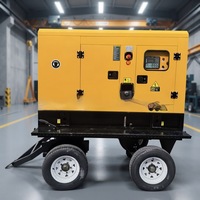 Groupe électrogène diesel mobile sur remorque CHENKAI 30/50/100 kW 400 V 50 Hz, silencieux, pour travaux extérieurs, avec AVR