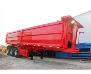 Semi-remorque à benne basculante hydraulique à 3 essieux de forme carrée ZHONGSHENGTIANQI, capacité de charge de 40 kg, taille personnalisable, Shandong - Product Image 3
