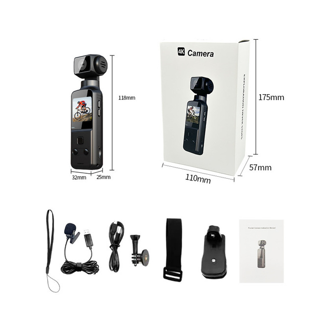 Portable Video Recorder Professional Mini Body Cameras 4K Waterproof Mount Helmet Video Vlogging Action Camera