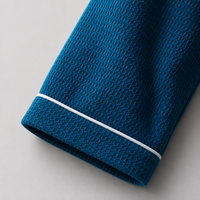 Peignoir en coton gaufré 100% avec col châle, idéal pour hôtels de luxe, personnalisable avec logo, vente en gros OEM pour toutes les saisons