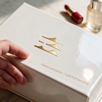 Boîte cadeau en carton personnalisée OEM en forme de livre, estampillée à chaud or, pelliculage brillant, emballage de luxe pour bijoux et cosmétiques