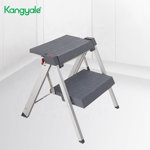 Kangyale <span class=keywords><strong>บันได</strong></span>พับได้3ขั้น, <span class=keywords><strong>บันได</strong></span>อะลูมิเนียมอเนกประสงค์แบบพกพา - Product Image 2