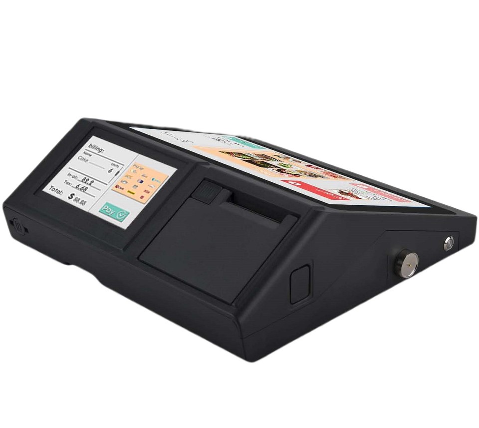 Android 9.0 Pos System With 11.6 Inch Capacitive Touch Screen Bulk 80mm Thermal Printer Terminal