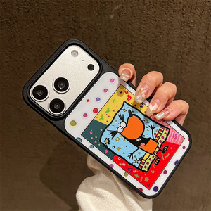 เคสโทรศัพท์ลายลูกสุนัขน่ารักไล่สี สำหรับ iPhone 17 16 15 14 13 Pro Max ลายจุดเลเซอร์สีทอง กราฟฟิตี้สีรุ้ง - Product Image 6