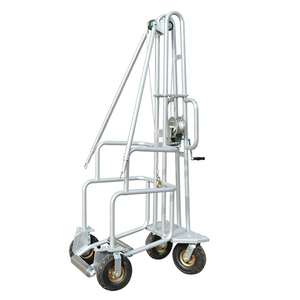 Tracteur électrique de transport de porcs à double vitesse avec treuil et chariot à porcs à châssis zingué pour ferme et abattoir - Product Image 4