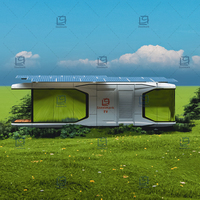 Capsule modulaire préfabriquée de luxe, maison préfabriquée, espace capsule intelligent avec système solaire