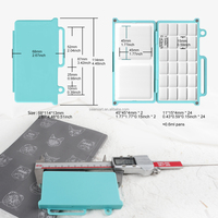 Boîte de palette de peinture aquarelle portable en plastique à 24 compartiments, étui de voyage pour aquarelle, compatible avec les carnets à feuilles mobiles