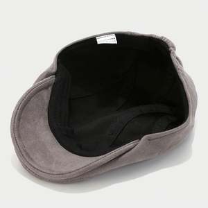 Nouveau Béret Populaire en Daim Végétalien Automne-Hiver pour Homme, Chapeau de Boulanger Tendance, Chapeau Ivy à Bord Court pour Voyage en Extérieur - Product Image 6