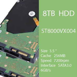Disque dur ST8000VX004 8 To 3,5 pouces pour solution de stockage de moniteur, enregistrement vidéo haute définition 24/7, vitesse 7200 tr/min, SATA3.0 6 Go/s - Product Image 1