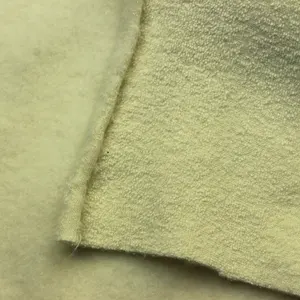 कार्बनिक कपास GOTS वापस ब्रश टेरी चींटी ऊन बुनना कपड़ा एकल साइड ऊन कार्बनिक कपास चींटी नकली फ़लालीन कपड़े परिधान के लिए