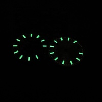 Motif de treillis de couleur pistolet noir Super C3 vert lumineux 28.5mm Fit NH35A NH36A modifié SKX007 pièces de cadran de montre