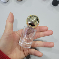 Flacon de parfum miniature de 15 ml, flacon de parfum rond en verre avec bouchon à bille, flacon de parfum de luxe avec boîte