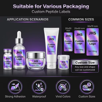 Autocollants personnalisés pour flacons vides de 3 ml et 10 mg, en vinyle imperméable de luxe, avec logo personnalisé, imprimés, pour flacons de peptides.