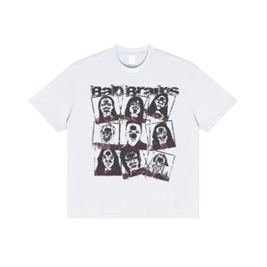 TKAN638D Nouveauté Streetwear T-shirt ample uni en gros, impression personnalisée de haute qualité, manches courtes, col rond, T-shirt ample - Product Image 2