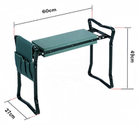 Tabouret de jardin pliable antidérapant ambidextre portable RTS, chaise de genouillère multi-usages pour extérieur avec fermeture à boucle, fabriqué en matériaux durables