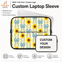 Housse d'ordinateur portable personnalisée avec logo, pochette en néoprène pour ordinateur portable avec étiquette tissée et emballage d'exportation avec support d'échantillon, fabrication sur mesure