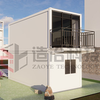 Villa en conteneurs modulaires préfabriqués en acier à deux étages, pour une conception personnalisée, facile à transporter, pour une habitation en conteneurs