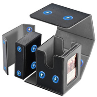 Boîte de rangement durable pour plus de 100 cartes de jeu en PU, boîtes en cuir pour cartes à collectionner, boîte de jeu Yu Gi Oh pour TCG, Pokémon, Yugioh, UG Deck Box