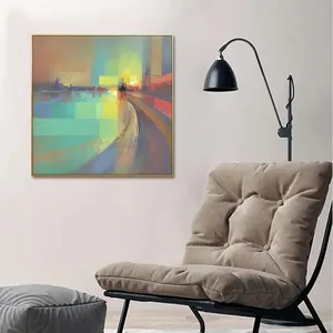 Guanjun Abstract Oil Painting On Canvas Framed Wall Picture Home Decorative Floating Frame Painting