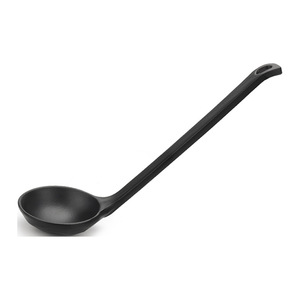 Cuchara A5 de melamina negra esmerilada, cuchara de plástico para sopa, cuchara con mango invertido, cuchara con gancho creativo, imitación de porcelana japonesa - Product Image 2