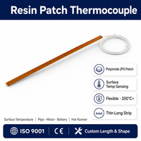 HUADONG Resin Encapsulated Flexible Patch Thermocouple, Polyimide Surface Temp Sensor for Molds & Pipelines