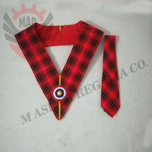 Scottish rite MM Apron set | Square and Compass with wreath embroidery Apron | Masonic Regalia Custom Apron - Product Image 2