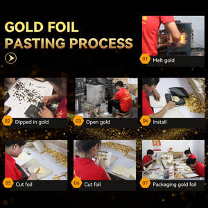 Prodotto Più Venduto Miglior Prezzo Foglia d'Oro 24K Genuina Foglietti d'Oro per Decorazione Mobili - Product Image 4