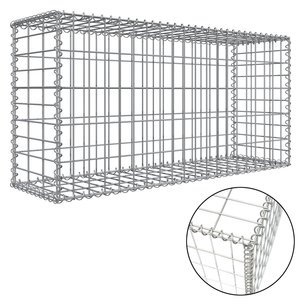 Galfan hàn hàng rào gabion tường chắn 200x100x50 hộp lưới mạ kẽm 2x1x0.5m gabion giỏ đá dây Lồng hàng rào vườn - Product Image 2