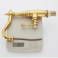 Robinet de lavabo rotatif à 360 degrés en laiton de style européen
