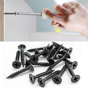 3.5x25mm Vis à cloison sèche noire <span class=keywords><strong>Phil</strong></span> Bugle Head Steel C1022 Durci Filetage fin Emballage en vrac Vis à cloison sèche - Product Image 2