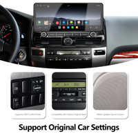 Radio Mobil Android 13 12,3 Inci untuk Toyota Prado 2003-2009 8-Core 4G Stereo Mobil GPS Navigasi Pemutar Multimedia Carplay ADAS