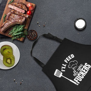 定制徽标男女通用围裙，带 <span class=keywords><strong>2</strong></span> 个口袋，适合烹饪、厨房、广告，可调节防水超大长系带围裙 - Product Image 5