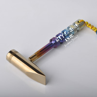 Marteau à griffes en titane 6AL4V anodisé poli miroir à dégradé, usiné par électroérosion à fil, anti-corrosion, haute durabilité pour le transport quotidien