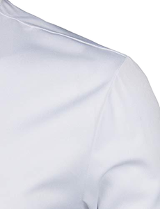 Camisas de oficina de algodón Oxford, último diseño, esmoquin, camisa para hombre, camisa de vestir de manga larga con cuello mandarín ajustado sólido para hombre - Product Image 4