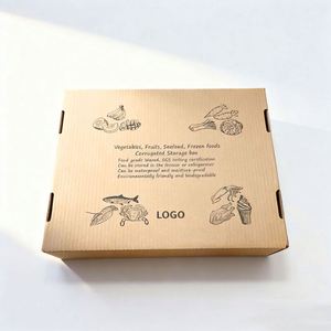 Wholesale Eco-Friendly High-End Three-Layer Cold Meat <b>Packing</b> with Wax-Coated Corrugated Cardboard Waterproof <b>Large</b> Carton Cover - Product Image 1