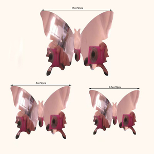 Nouvel Arrivage 3D Or Argent Papillon Décoration Fournitures <span class=keywords><strong>Moins</strong></span> <span class=keywords><strong>Cher</strong></span> PVC Matériel pour Joyeux <span class=keywords><strong>Anniversaire</strong></span> Noël Saint Valentin - Product Image 3