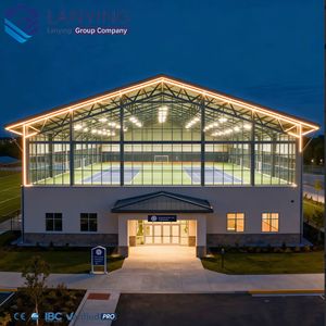 Structure en acier préfabriquée à construction <span class=keywords><strong>rapide</strong></span> pour terrain de basketball, structure en acier pour stade sportif pour tennis/natation/badminton - Product Image 4