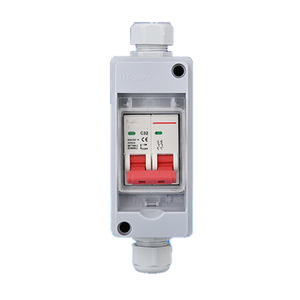 เบรกเกอร์วงจรไฟฟ้ากระแสตรง PV MCB 500V 32A IP65 กันน้ำ 1 เข้า 1 ออก กล่องรวมสายไฟโซลาร์เซลล์ สำหรับติดตั้งระบบไฟฟ้าโซลาร์เซลล์ภายนอกอาคาร - Product Image 4