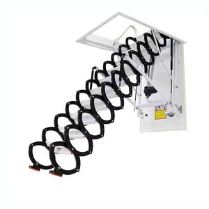 Escalera Telescópica Eléctrica Invisible, Simple y Plegable, de Metal, Aluminio Negro, Diseño Minimalista, para Uso Doméstico y en Villas, GQK - Product Image 3