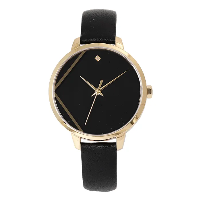Hot Sale Factory Wholesale Ladies Black Quartz Wristwatch Lady High Quality Water Resistant Minimalist Designer Women Watch