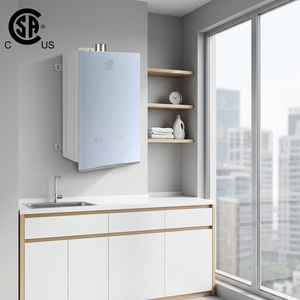 เครื่องทำน้ำอุ่นติดผนังแบบใช้แก๊สธรรมชาติ พร้อมจอแสดงผล LED ทองแดง ควบคุมอุณหภูมิคงที่ด้วยพัดลม และระบบป้องกันความปลอดภัย - Product Image 1