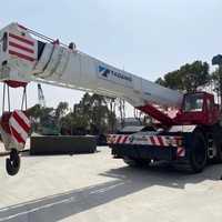 Grue tout-terrain Tadano TR-500EX d'occasion de 50 tonnes avec flèche télescopique de 34,1 m, transmission 4x4 pour travaux de levage dans l'exploitation minière et la construction