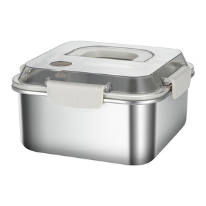冷凍庫で安全なステンレス鋼のスナックサラダランチお弁当箱サンドイッチ食品ミール収納容器蓋付き - Product Image 5