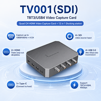 Carte de capture vidéo SDI 4 canaux USB4 Thunderbolt 3 JHL7440, Hub Quad SDI vers Type C, double sortie 4K en boucle, chaînage en daisy chain pour le direct