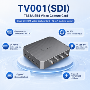 Tarjeta de Captura de Video SDI de 4 Canales USB4 Thunderbolt 3 JHL7440, Hub Cuádruple SDI a Tipo C, Salida en Bucle Dual 4K, Cadena Daisy para Transmisiones en Vivo - Product Image 3