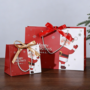 Bolsas <span class=keywords><strong>de</strong></span> Regalo <span class=keywords><strong>de</strong></span> Papel con Diseño Personalizado <span class=keywords><strong>de</strong></span> Papá Noel para Navidad, Bolsas <span class=keywords><strong>de</strong></span> Regalo <span class=keywords><strong>de</strong></span> Cartón Ecológicas y Festivas para Nochebuena - Product Image 1